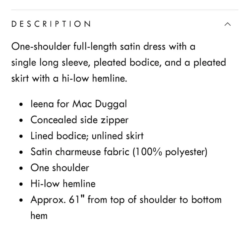 Mac Duggal high low one shoulder flowy gown - Picture 6 of 6
